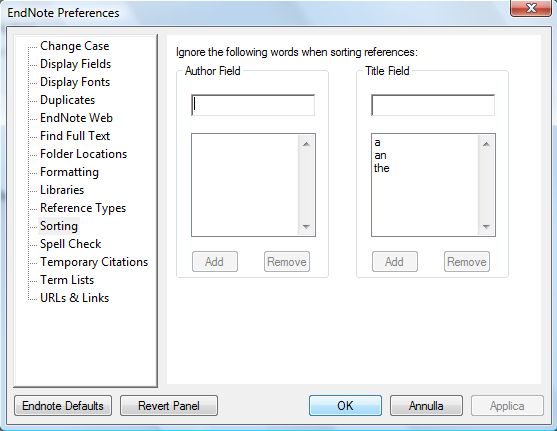 Sort & Printing sorted lists and indexes