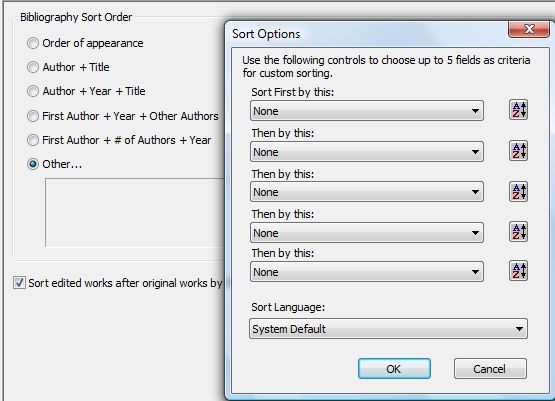 Sort & Printing sorted lists and indexes