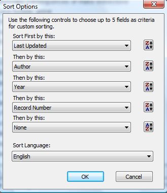 Sort & Printing sorted lists and indexes