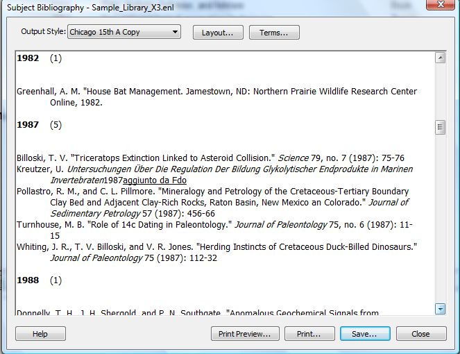 Sort & Printing sorted lists and indexes